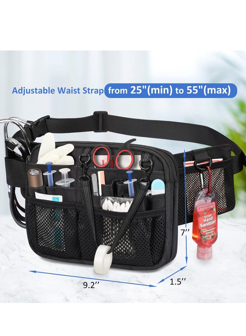 Excefore Nurse Pack, Multi Compartment Medical Gear Pocket Nursing Organizer Bag with Tape Holder and Utility Storage for Stethoscopes, Bandage Scissors, and Emergency Supplies, Student and Nurse Use - Image 4