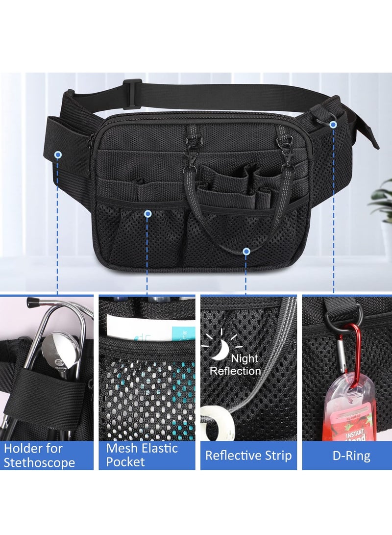 Excefore Nurse Pack, Multi Compartment Medical Gear Pocket Nursing Organizer Bag with Tape Holder and Utility Storage for Stethoscopes, Bandage Scissors, and Emergency Supplies, Student and Nurse Use - Image 5