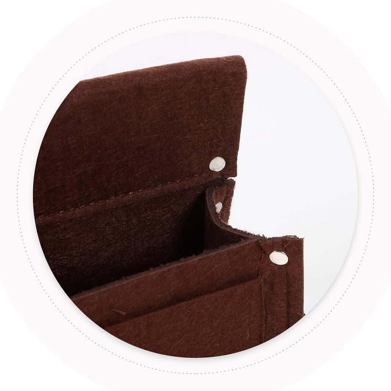 Tool Belt Pouch with Pocket Thickened Large Carpenter Construction Tool Bag Sturdy Brown Waist Belt for Men - Image 3
