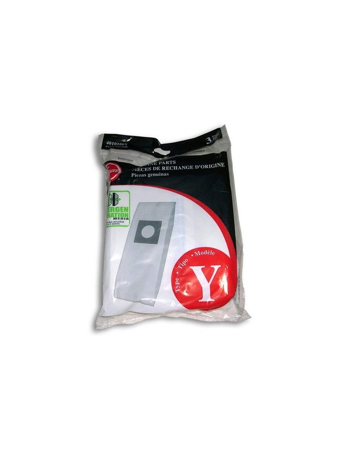 Hoover Type Y Allergen Bags, for WindTunnel Vacuum Cleaners, 3-Pack, 4010100Y, White - Image 1