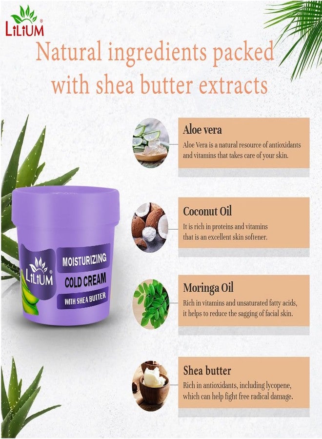 Lilium Cold Cream 100gm | With Aloevera Pulp, Shea Butter & Almond Oil | Hydrating, Soothing, and Radiance-Boosting Formula | Soft & Supple Skin | For All Skin Types | Paraben & Sulfate Free - Image 3