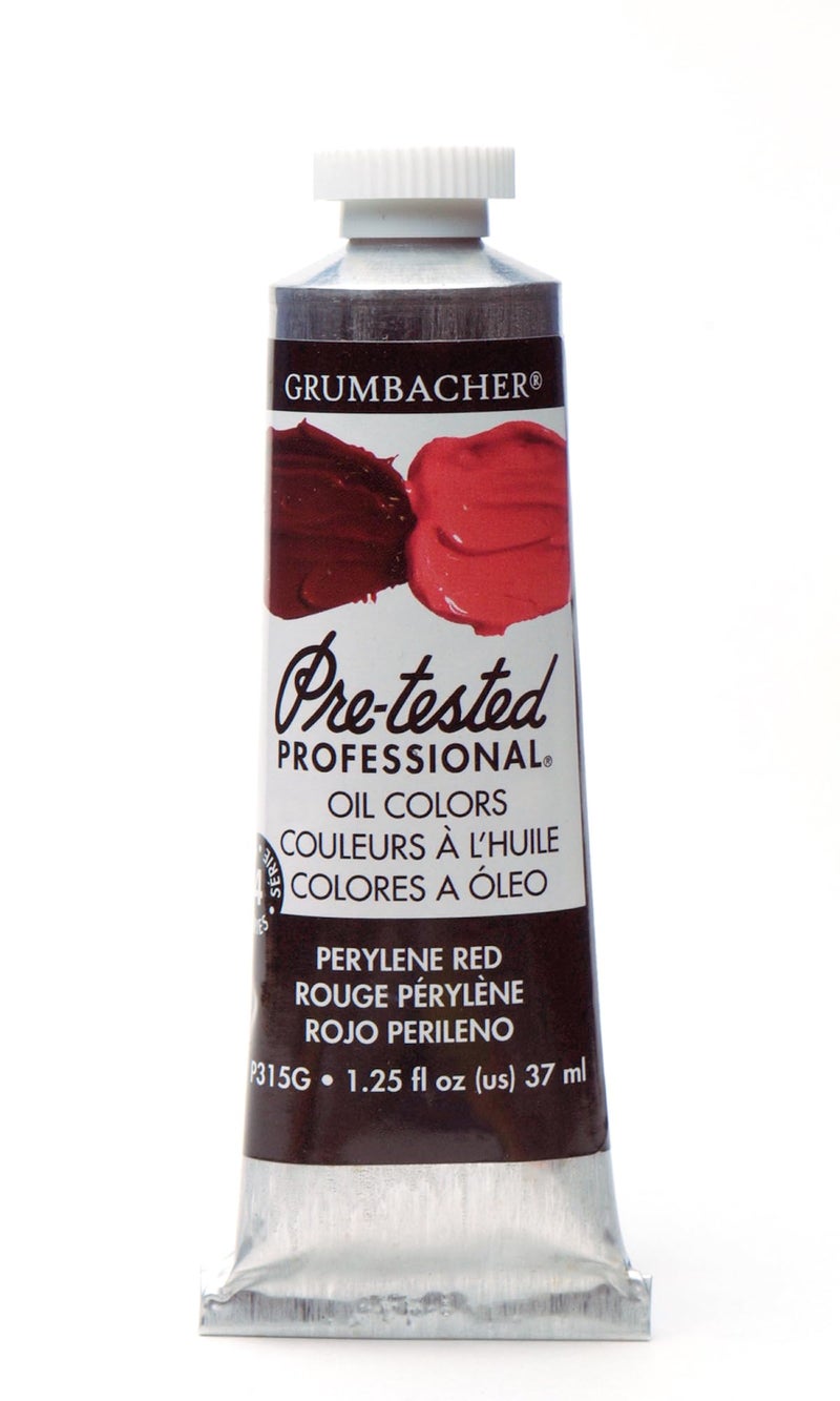 Grumbacher Pre-Tested Oil Paint, 37ml/1.25 oz., Perylene Red (P315G) - Image 1