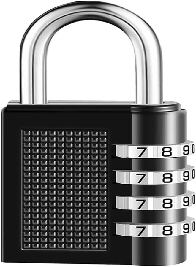 MOSPROS 4-Digit Combination Lock - Resettable Metal Number Padlock for Luggage, Travel Bags, Lockers, Toolboxes, Gym Lockers, Outdoor Gates - Multicolour Secure Code Lock for Travel - Image 1