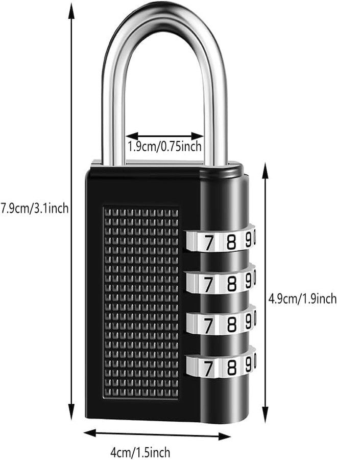 MOSPROS 4-Digit Combination Lock - Resettable Metal Number Padlock for Luggage, Travel Bags, Lockers, Toolboxes, Gym Lockers, Outdoor Gates - Multicolour Secure Code Lock for Travel - Image 5
