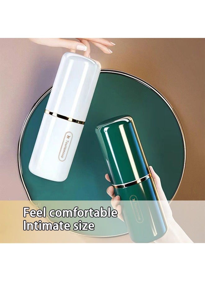 Hihonor - 2PCS Travel Toothbrush Cup Case, 3 in 1 Portable Business Travel Toothbrush Case,Suitable for Traveling, Camping, Business Trip, Daily Use (Dark Blue) - Image 1