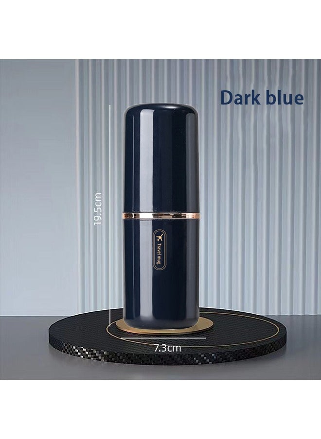 Hihonor - 2PCS Travel Toothbrush Cup Case, 3 in 1 Portable Business Travel Toothbrush Case,Suitable for Traveling, Camping, Business Trip, Daily Use (Dark Blue) - Image 1