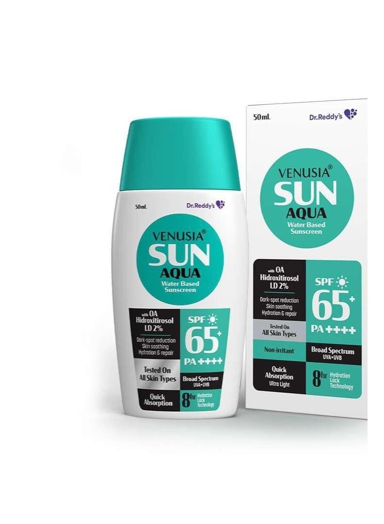 VENUSIA Dr. Reddy's Venusia Water Based Sunscreen SPF 65 | Broad Spectrum Protection | Powered by Antioxidants | Lightweight, Non-Sticky and Hydrating | Anti-Pigmentation | 50 ml (Pack of 3) - Image 2