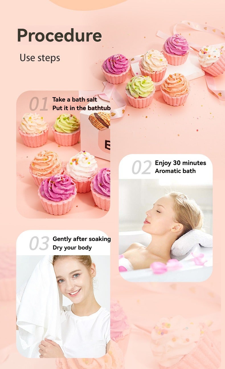 Cake bath ball kit 80g * 6 bath salt balls - Image 2