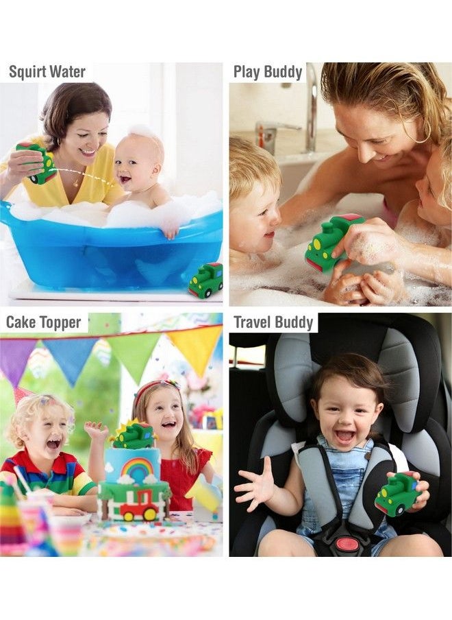 Puzzled Dollibu Train Bath Buddy Squirter Floating Green Train Rubber Bath Toy Fun Water Squirting Bathtime Play For Toddlers Cute & Soft Transportation Toy For The Bathtub Beach & Pool For Boys & Girls  - Image 4