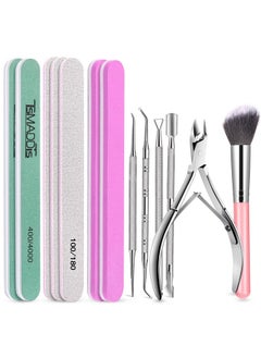 TsMADDTs Manicure Kit Tool With Nail Files And Buffers Nail Files 100/180 Polish Buffer Cuticle Pusher Cuticle Nippers Peeler Ingrown Toenail File And Lifters Manicure Pedicure Tool13Pcs  - Image 1