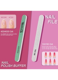 TsMADDTs Manicure Kit Tool With Nail Files And Buffers Nail Files 100/180 Polish Buffer Cuticle Pusher Cuticle Nippers Peeler Ingrown Toenail File And Lifters Manicure Pedicure Tool13Pcs  - Image 5