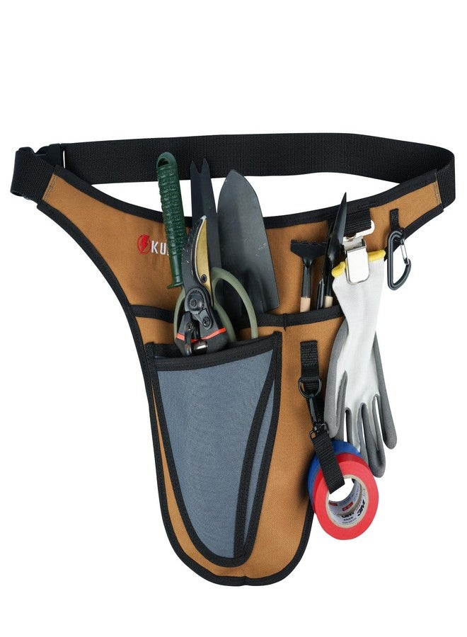 KUNN Garden Tool Waist Belt - 4 Deep Pockets Tool Apron for Women Men,Utility Pouch for Gardening,Electrican,Florists,Plumbing - Image 1