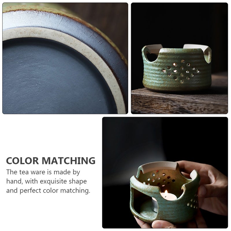 Ceramic Teapot Warmer Teapot Heater Base Candle Holder Tea Accessories - Image 2