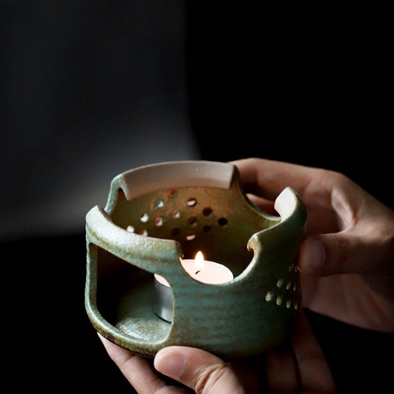 Ceramic Teapot Warmer Teapot Heater Base Candle Holder Tea Accessories - Image 1