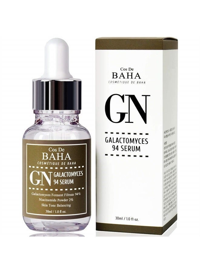 Cos De BAHA Galactomyces 94% Skin Repair Serum with Niacinamide 2% - Reduce Pore and Blackheads and Comedones, Uneven Skin Tone Treatment for Facial, Hydrates Facial, 1 Fl Oz 