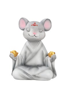 Mini Zen White Fox Succulent Pot Decor Gray mouse