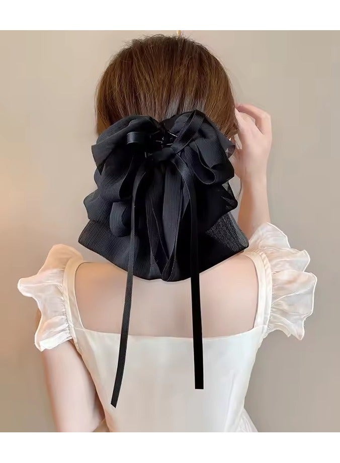 جلوسكي قوس جديد عائم شريط قبضة مقطع بنات أنيقة ذيل الخيل مزيج مخلب مقطع ريترو فاخرة أنثى بطاقة الشعر ملحقات الشعر - Image 5