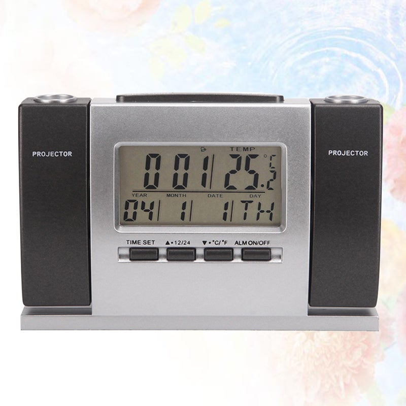 Multifunctional Digital Clock Fashion Indoor Time Temperature Projection Alarm Clock without Battery - Image 5