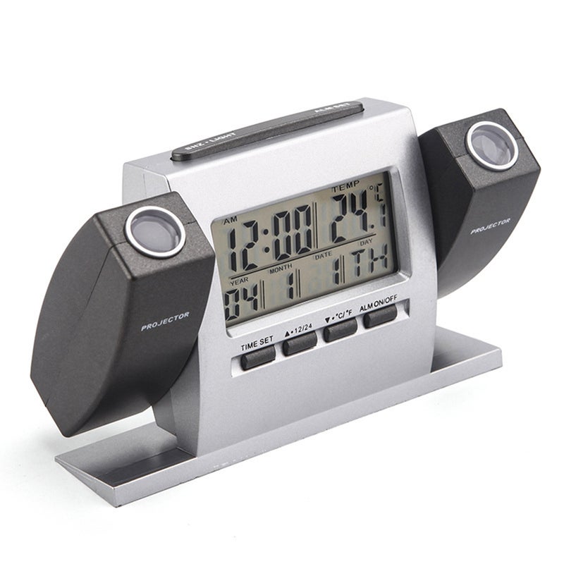 Multifunctional Digital Clock Fashion Indoor Time Temperature Projection Alarm Clock without Battery - Image 2