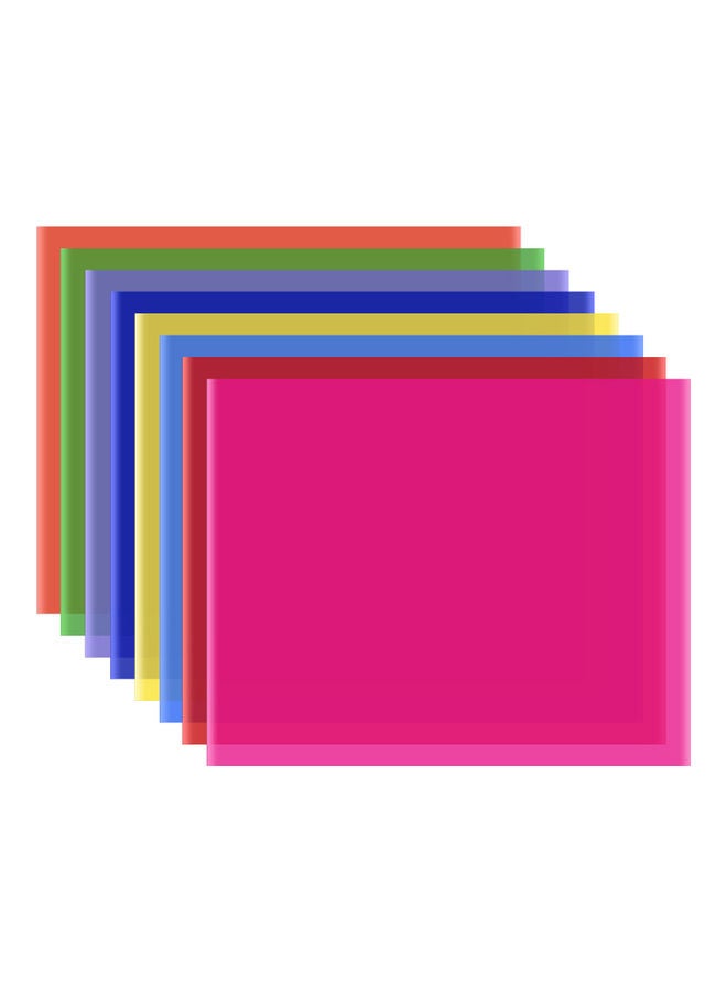 NIBEMINENT 8-Piece Gel Lighting Filter Set Multicolour - Image 1