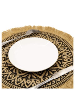 Set of 6 Round Braided Placemats with Tassels – Beige Winter & Fall Dining Table Mats, Stylish and Functional, Perfect for Kitchen and Plates, 38 x 38 cm - pzsku/Z2F1DDC4D56C3E5206562Z/45/_/1736929386/1e9be358-96fd-4b59-b272-6a0c214d3aab