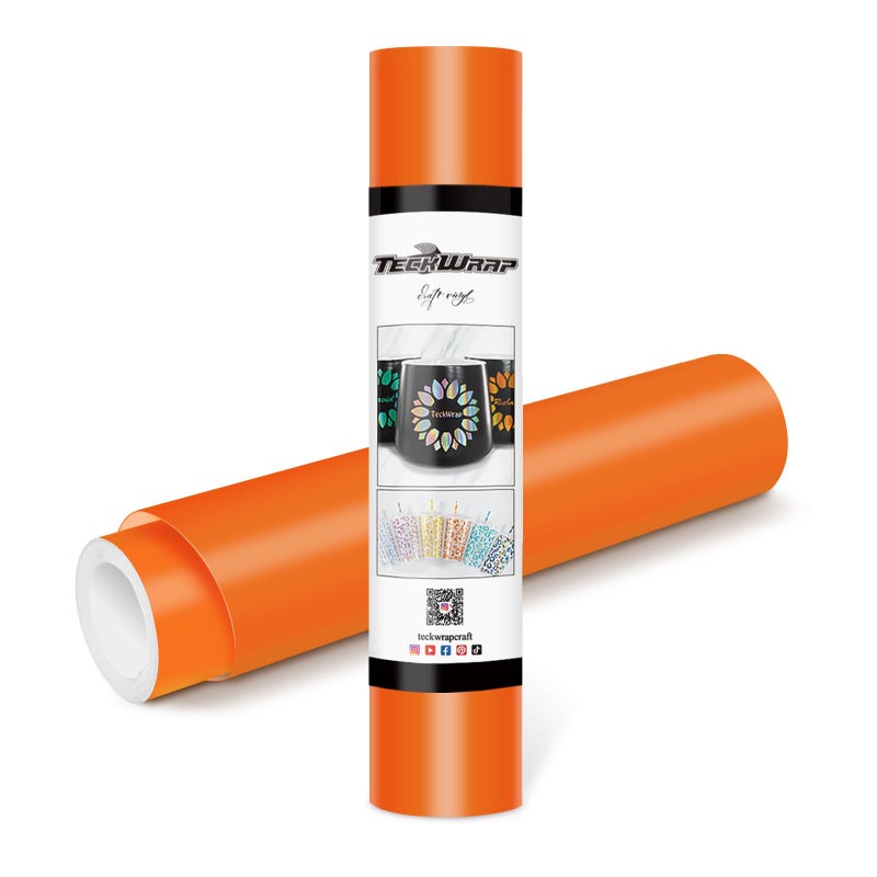 TECKWRAP Permanent Adhesive Vinyl 12 x 10ft Matte Orrange