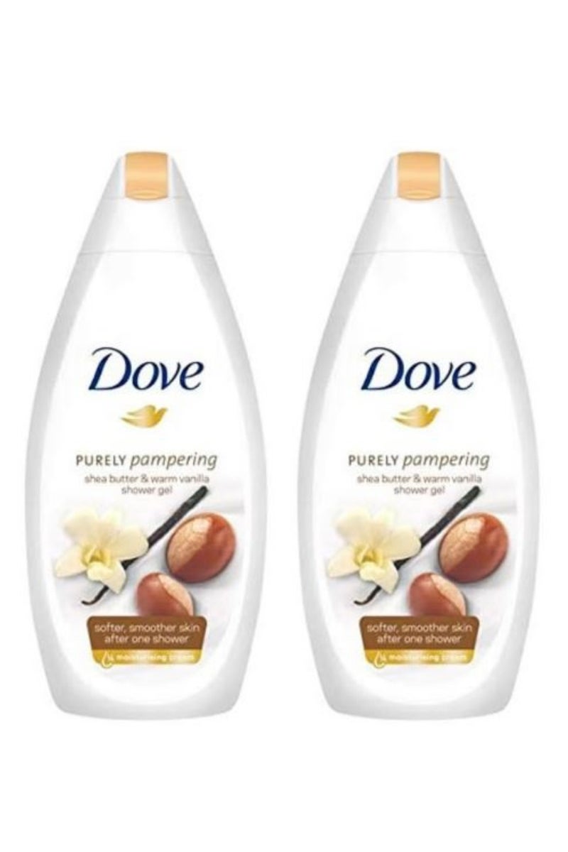 دوف غسول الجسم بزبدة الشيا والفانيليا الدافئة - تدليل نقي 500 مل قطعتين - Image 2