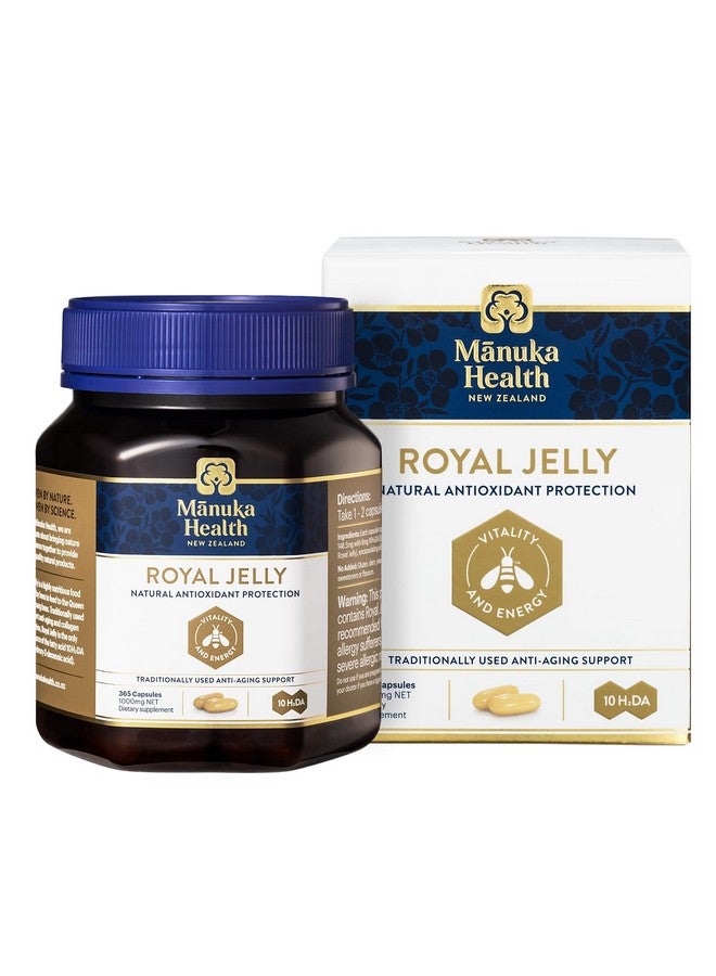 Manuka Health Royal Jelly Capsules, 1000mg NET - 365 Count (6-Month Supply) - Traditional Anti Aging Supplement from New Zealand - Image 1