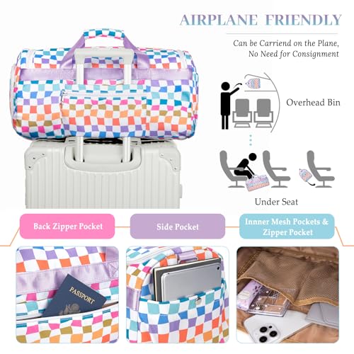 Bosidu Sports Gym Bag for Men Women, Large Travel Duffle Bag with Shoe Compartment and Wet Pocket, Lightweight Weekender Overnight Bag Fitness Workout Bags for Sports, Gym, Travel - Image 3
