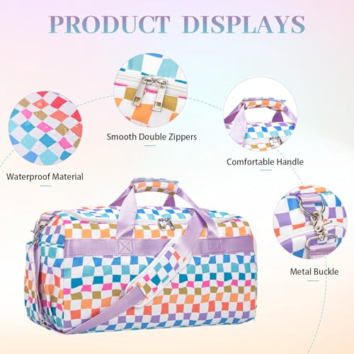 Bosidu Sports Gym Bag for Men Women, Large Travel Duffle Bag with Shoe Compartment and Wet Pocket, Lightweight Weekender Overnight Bag Fitness Workout Bags for Sports, Gym, Travel - Image 5