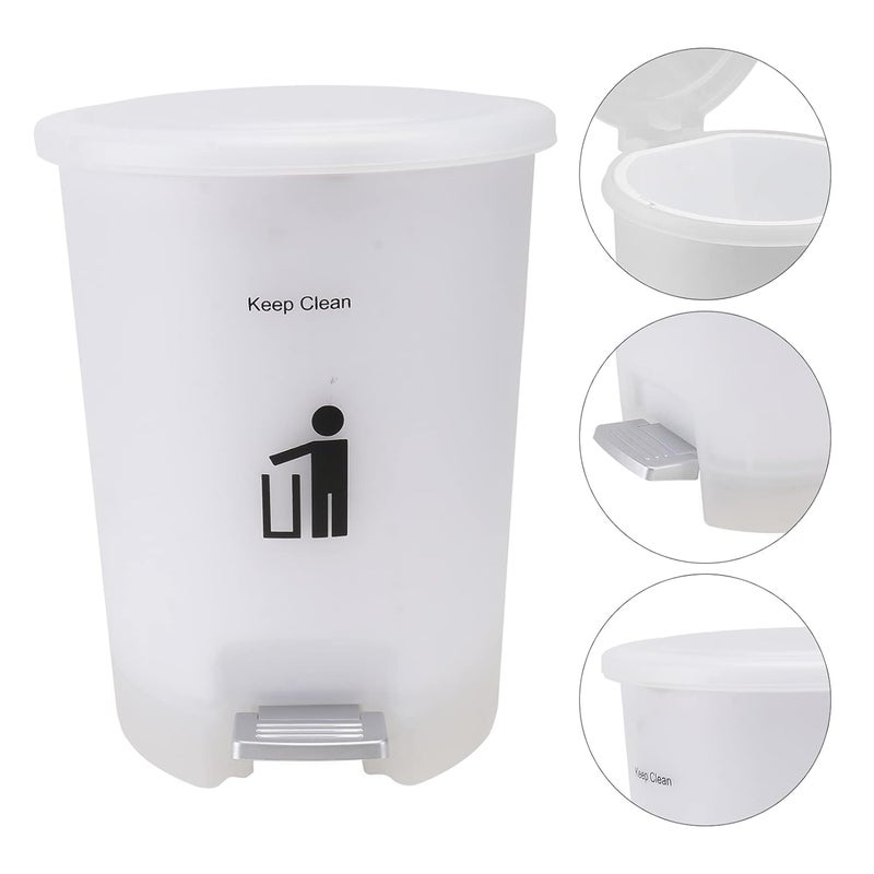 MIXEN Trash Can Slim Waste Basket with Handles 2 Gallon 9 Liter Plastic Garbage Container Bin for Bathroom Bedroom Kitchen Home Office Dorm Kids Room - Image 3