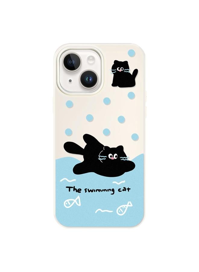 اس-توب جراب لهاتف iPhone 15 Plus مصنوع من مادة TPU الهجينة ذات ملمس الجلد - Image 1