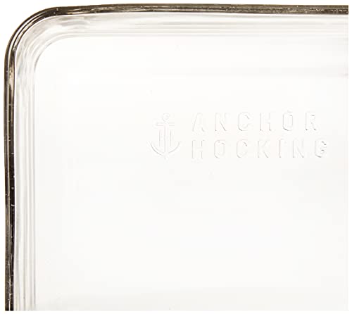 Anchor Hocking 11 Cup Glass Storage Containers with Lids  Set of 2 Glass Food Storage Containers with Navy Blue SnugFit Lids - Image 4