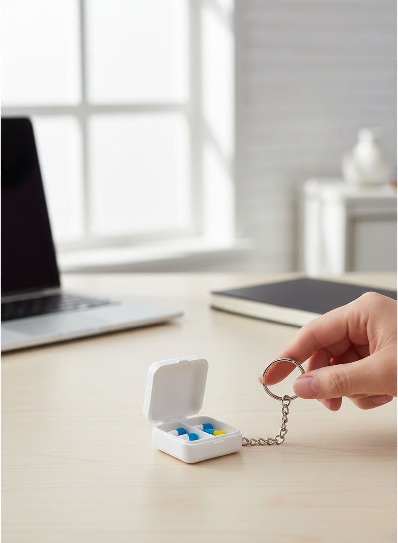 ريت كير علبة حبوب محمولة مع سلسلة مفاتيح | منظم أدوية سفر صغير | حافظة تخزين آمنة للأجهزة اللوحية - BNBX09 - Image 5