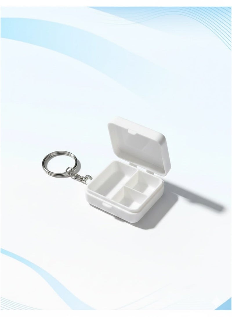 ريت كير علبة حبوب محمولة مع سلسلة مفاتيح | منظم أدوية سفر صغير | حافظة تخزين آمنة للأجهزة اللوحية - BNBX09 - Image 4