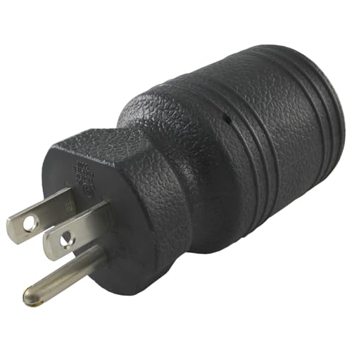 Conntek 30111-BK Locking Adapter U.S. 3 Prong Male Plug To 15 Amp Locking Female Connector NEMA 5-15P to NEMA L5-15R Black - Image 1