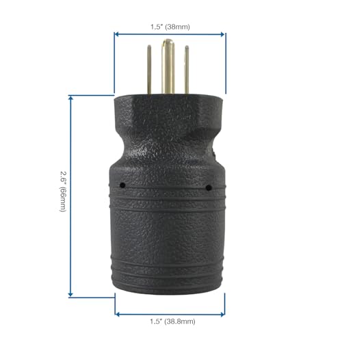 Conntek 30111-BK Locking Adapter U.S. 3 Prong Male Plug To 15 Amp Locking Female Connector NEMA 5-15P to NEMA L5-15R Black - Image 4