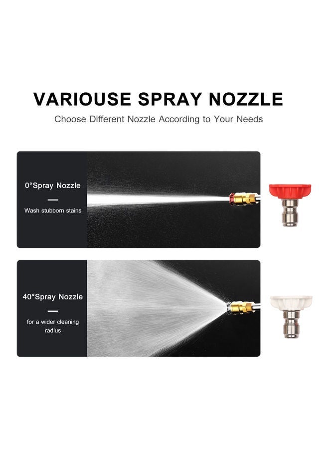 25V 15A 30Bar Cordless Portable High Pressure Washer Machine Black 21.5 x 21 x 15.5cm - Image 2