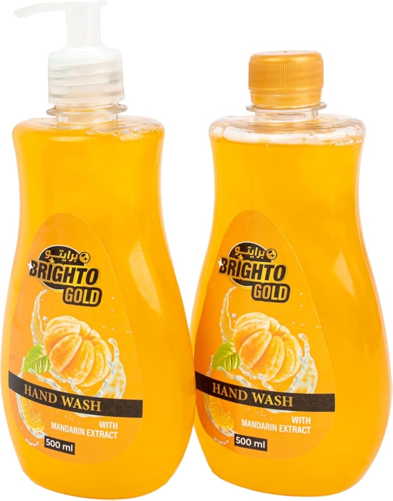 Brighto Mandarin Orange Hand Wash 500 ml 1+1