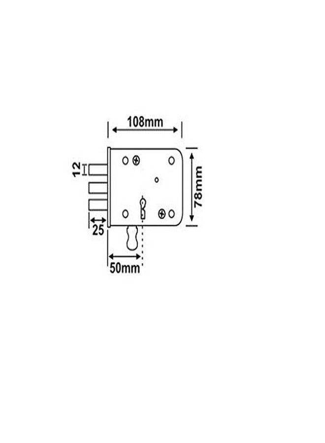 Spider Steel Side Door Lock Double Action (108 X 78 X 50mm) (SDL3) - Image 2