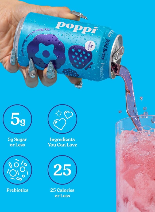 Poppi مشروب التوت البري البروبيوتيك - Image 2