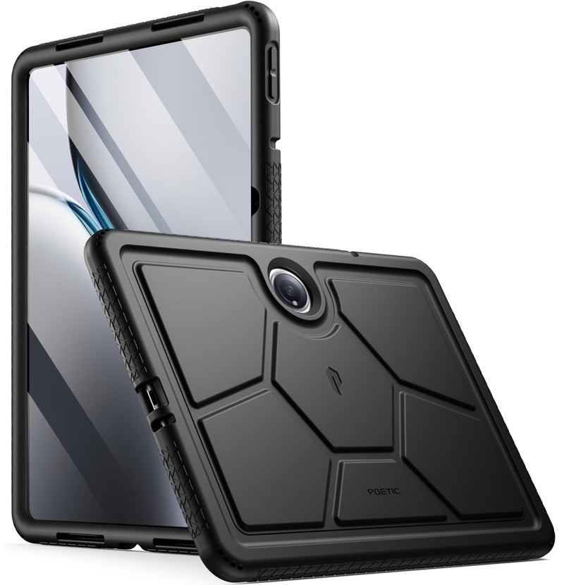 Poetic TurtleSkin Case for OnePlus Pad 2 12.1 inch (2024), Heavy Duty Shockproof Rugged Kids Friendly Drop Protection Silicone Cover Case, Black - Image 2
