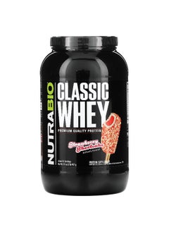 NutraBio, Classic Whey Protein, Strawberry Shortcake, 2 lb (907 g)