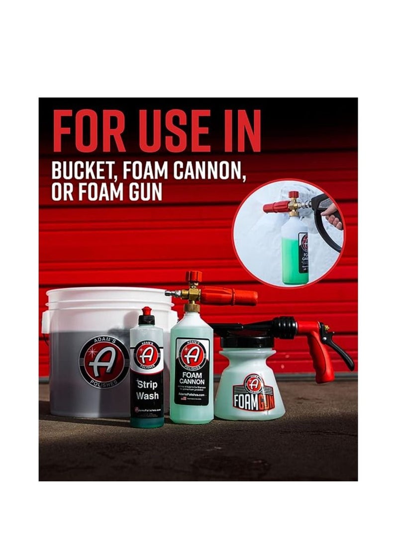 Adam's Polishes - Adam's Polishes Strip Car Wash Soap, Sealant & Car Wax Remover Shampoo, Thick Suds For Car Cleaning, Foam Cannon, Foam Gun, Sponge, Mitt, Chamois, Safe For Paint Glass Wheel Tire Ceramic Coating. - Image 1