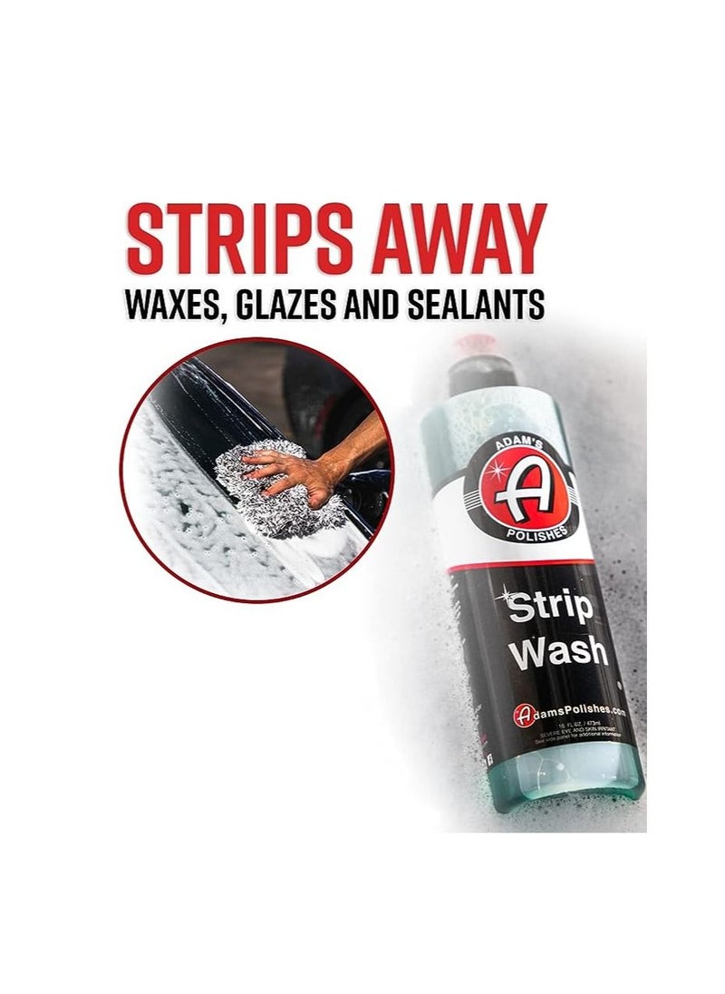 Adam's Polishes - Adam's Polishes Strip Car Wash Soap, Sealant & Car Wax Remover Shampoo, Thick Suds For Car Cleaning, Foam Cannon, Foam Gun, Sponge, Mitt, Chamois, Safe For Paint Glass Wheel Tire Ceramic Coating. - Image 1