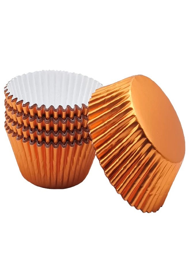 Mombake Standard Orange Foil Cupcake Liners Muffin Baking Cups for Party and More, 100-Count - Image 4