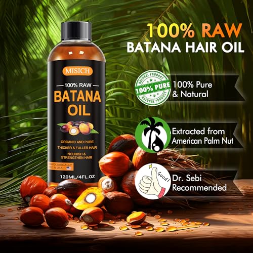 MISICH Dr Sebi Raw Batana Oil, 100% Natural Organic Hair Growth Oil for Men & Women, Sourced from Honduras, Pure, Unrefined, Enhances Thickness, Prevent Hair Loss 4 Oz - Image 2