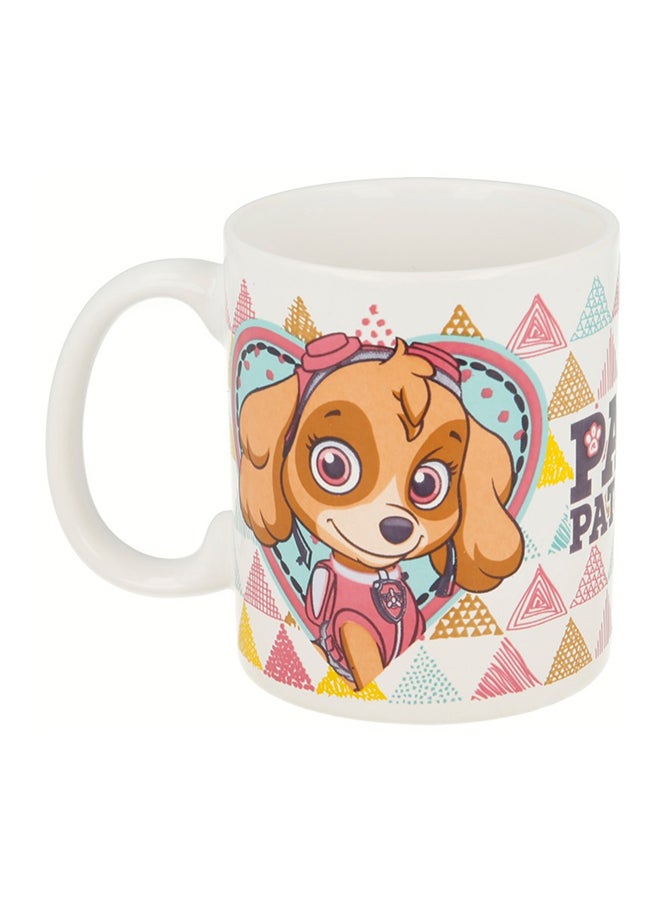 Disney Paw Patrol Girl Triangles Printed Mug White/Beige/Blue - Image 1