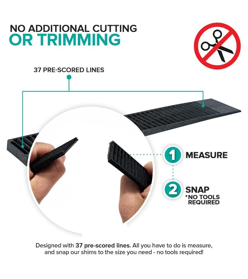 Black Composite Shims Adjustable Length Leveling Shims For Furniture Toilet 1pc - Image 5