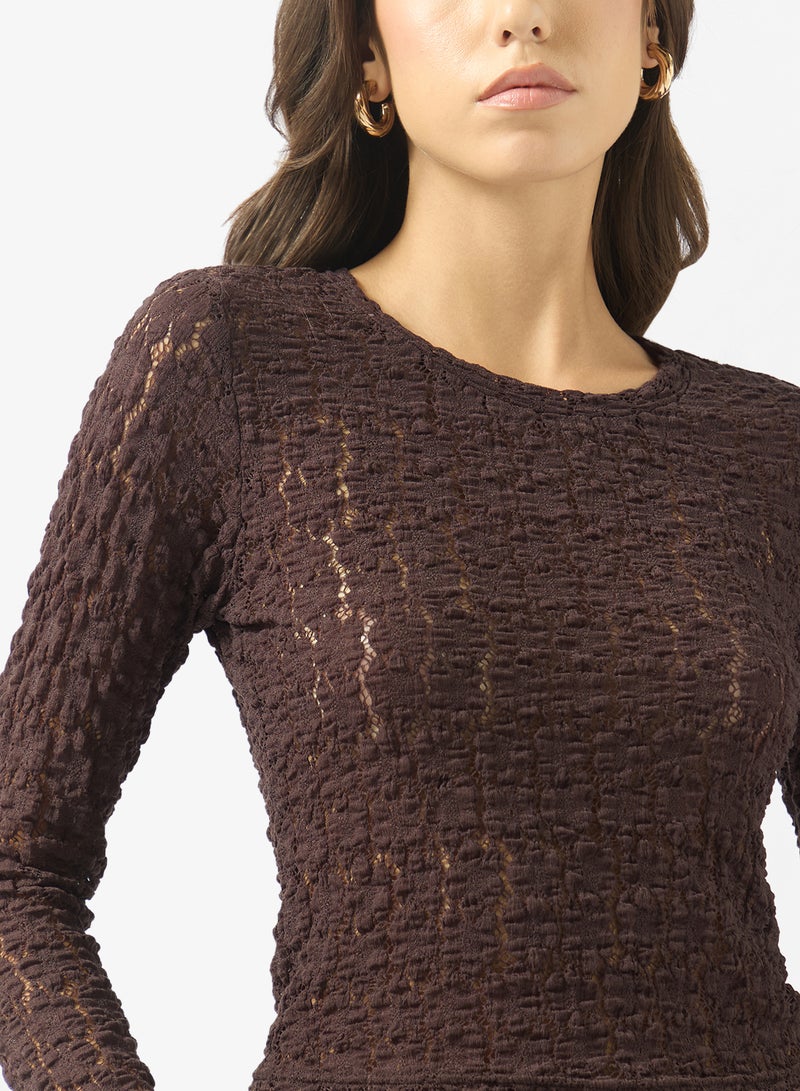 جينجر بلوزة بدانتيل - Image 3